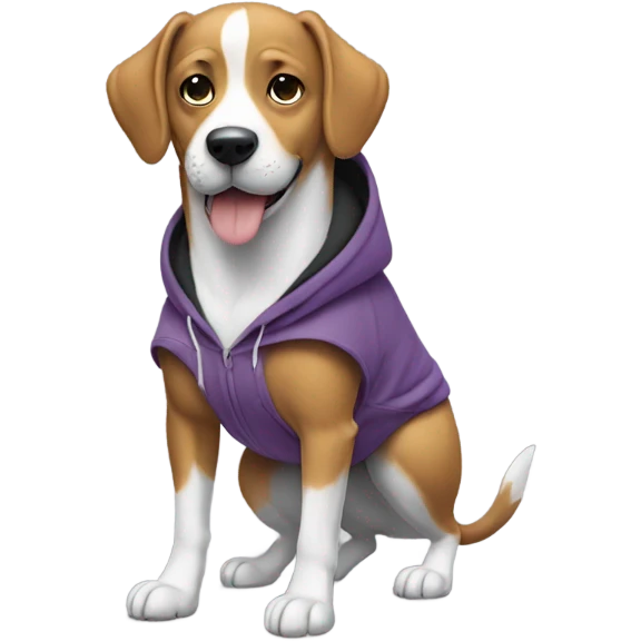 Dog with Nike hoodie  emoji