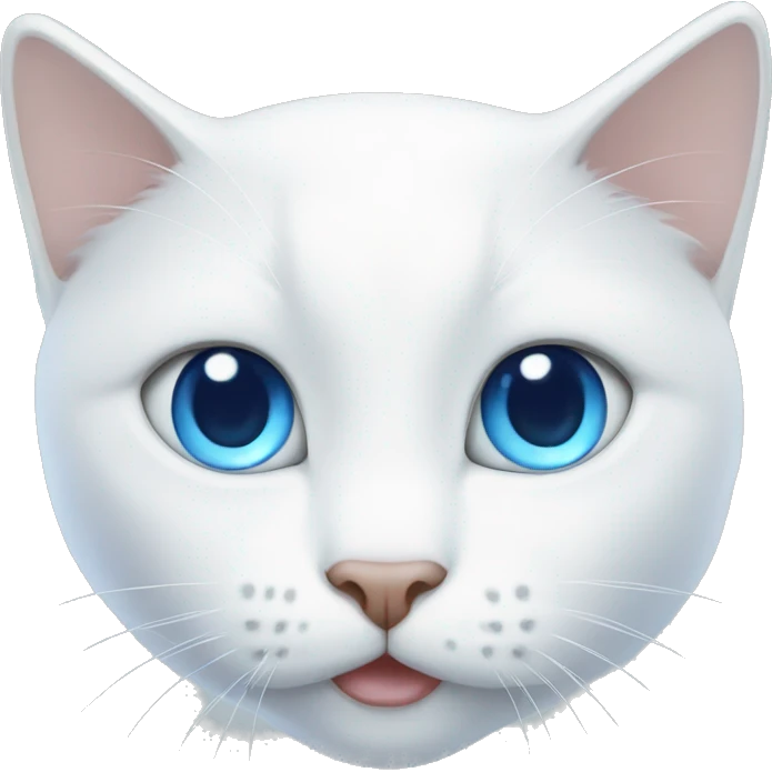 White cat with blue eyes emoji