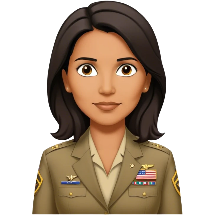 realistic Tulsi Gabbard, US intelligence chief emoji