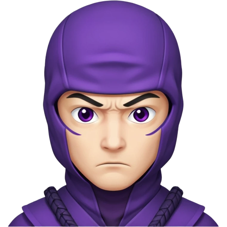 purple ninja glaring menacingly emoji