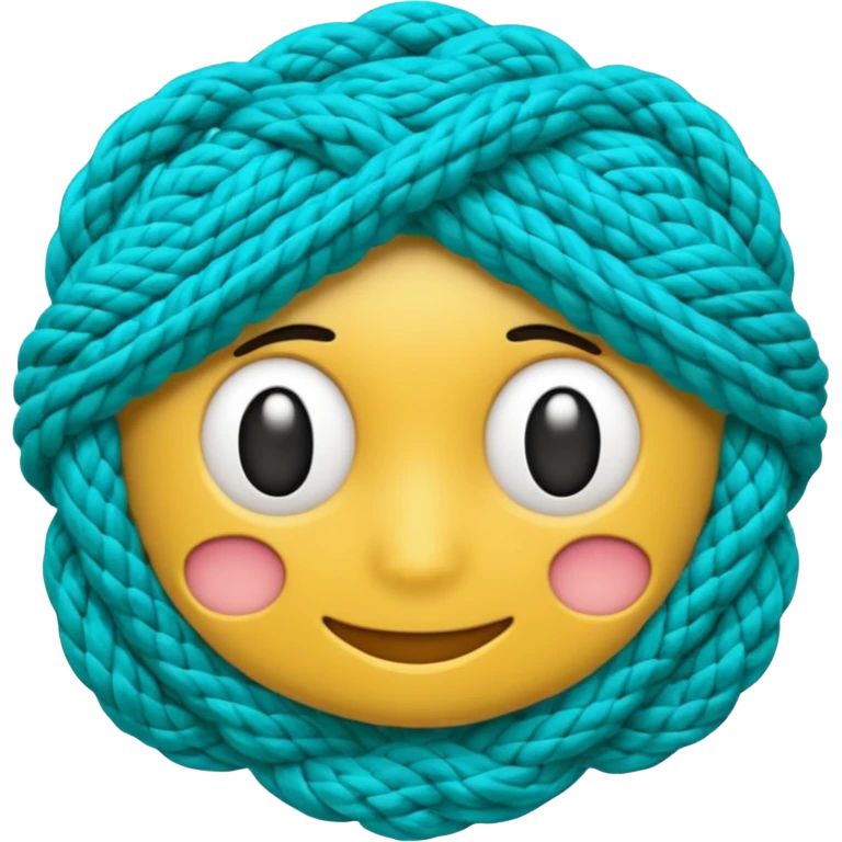 crochê na cor ciano  emoji