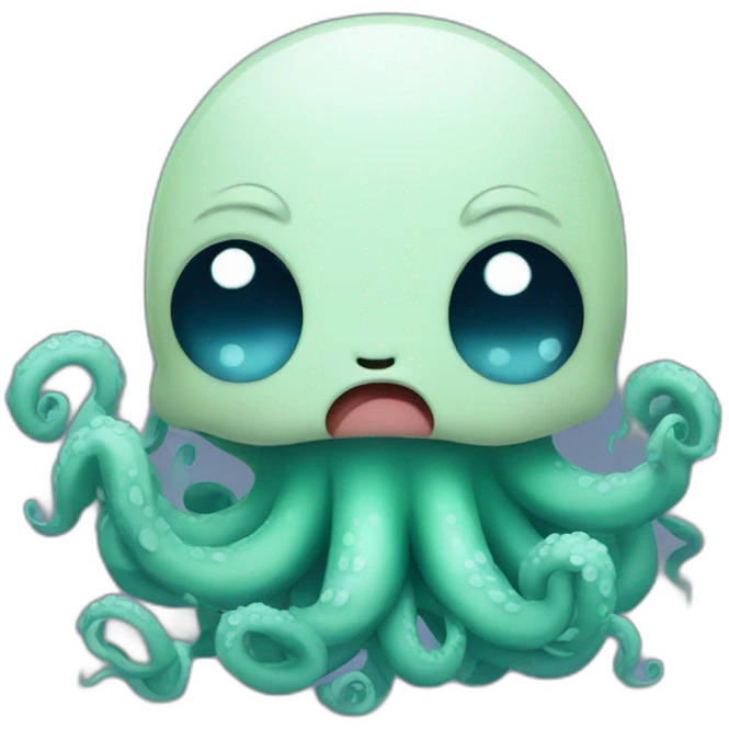 cute kraken cute face crying  emoji