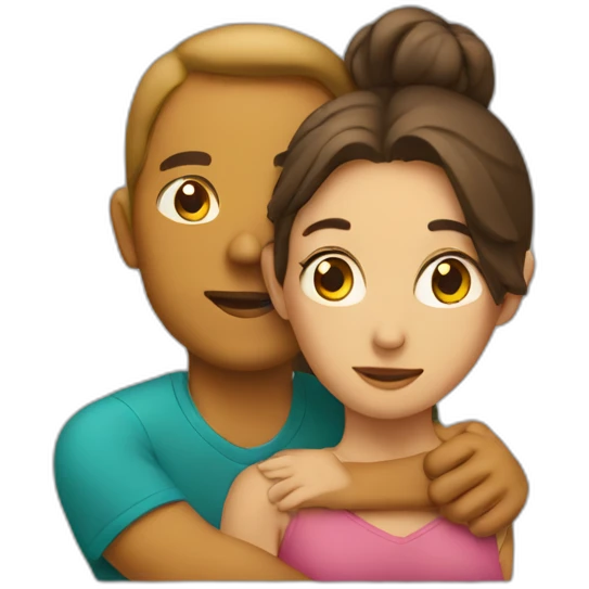 Women sitting on man's shoulder one sided emoji