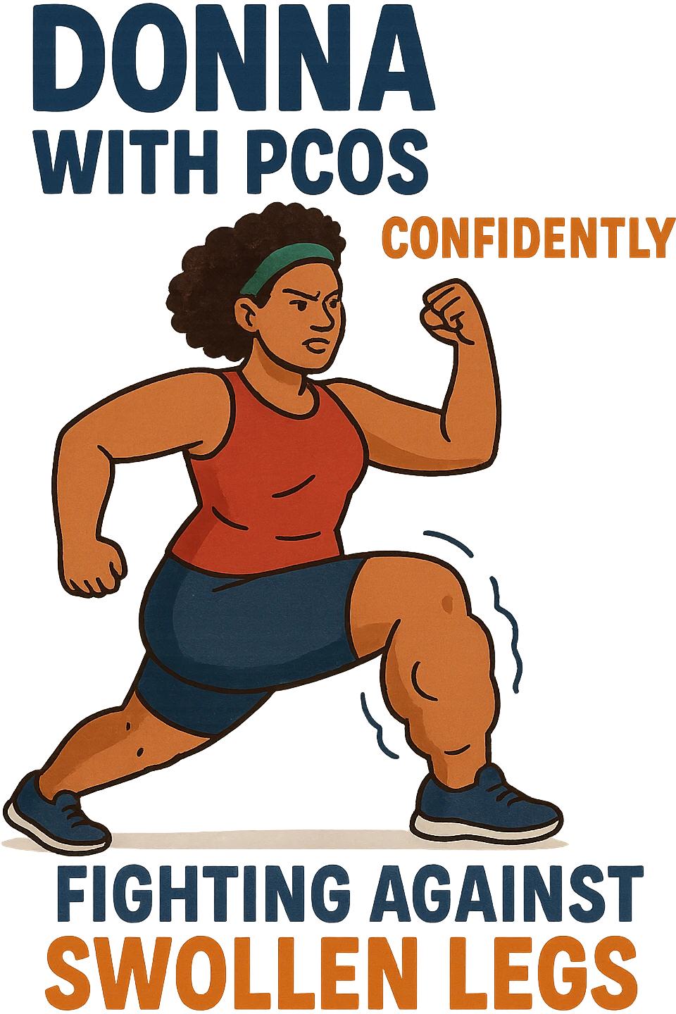 dONNA CON PCOS CHE COMBATTE LE SUE GAMBE GONFIE emoji