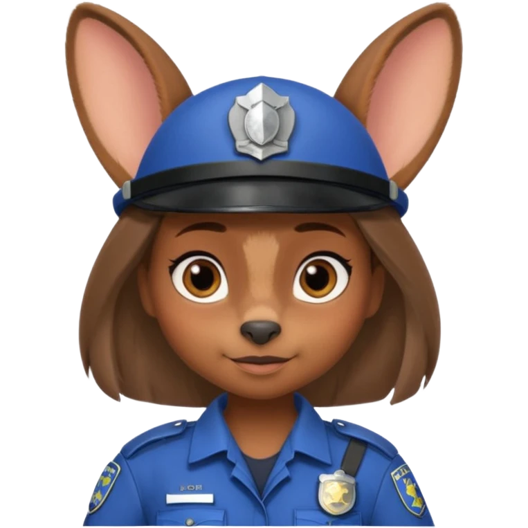 judy hopps with police suit from zootopia, pixar emoji