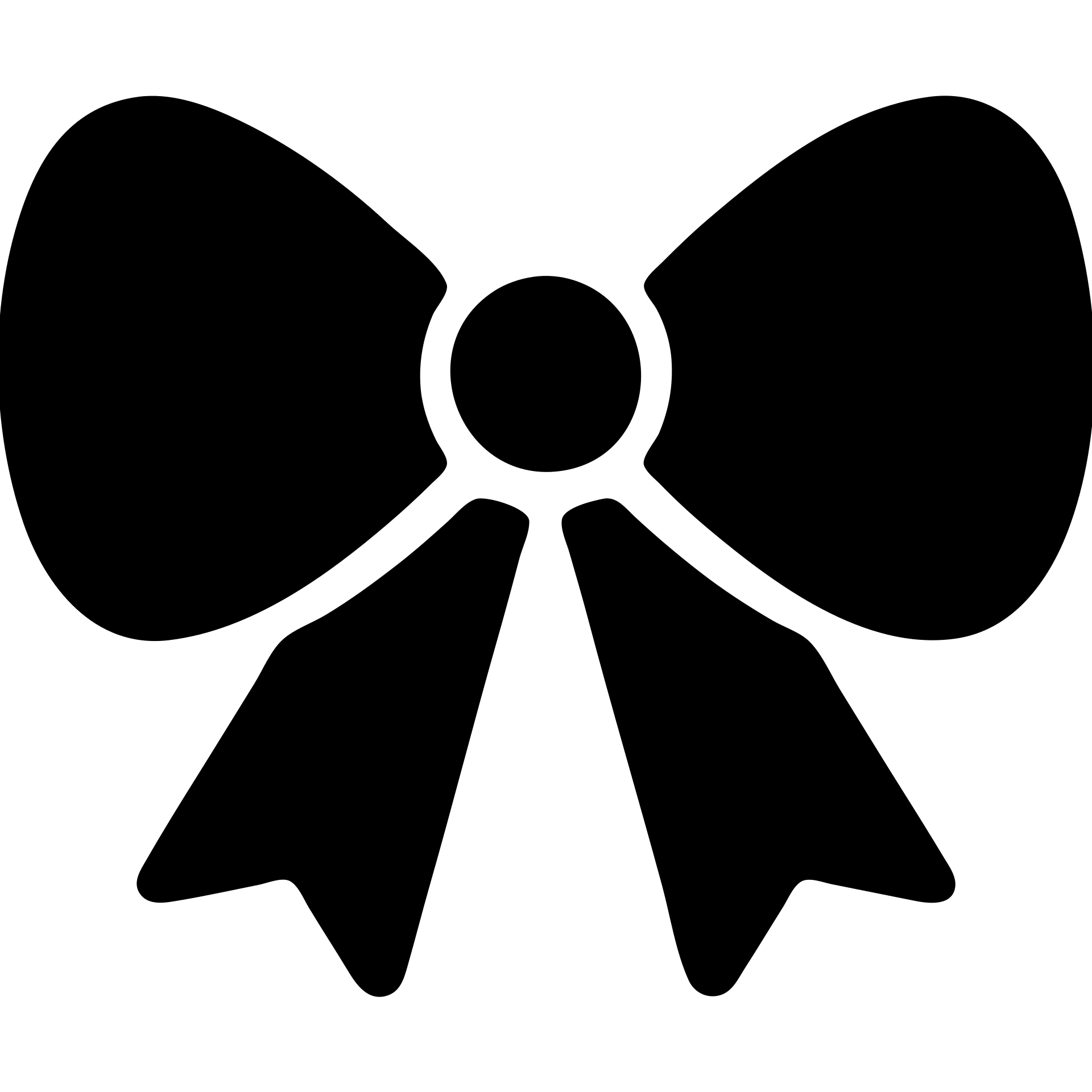 cute bow, solid filled icon style, bold and simple emoji