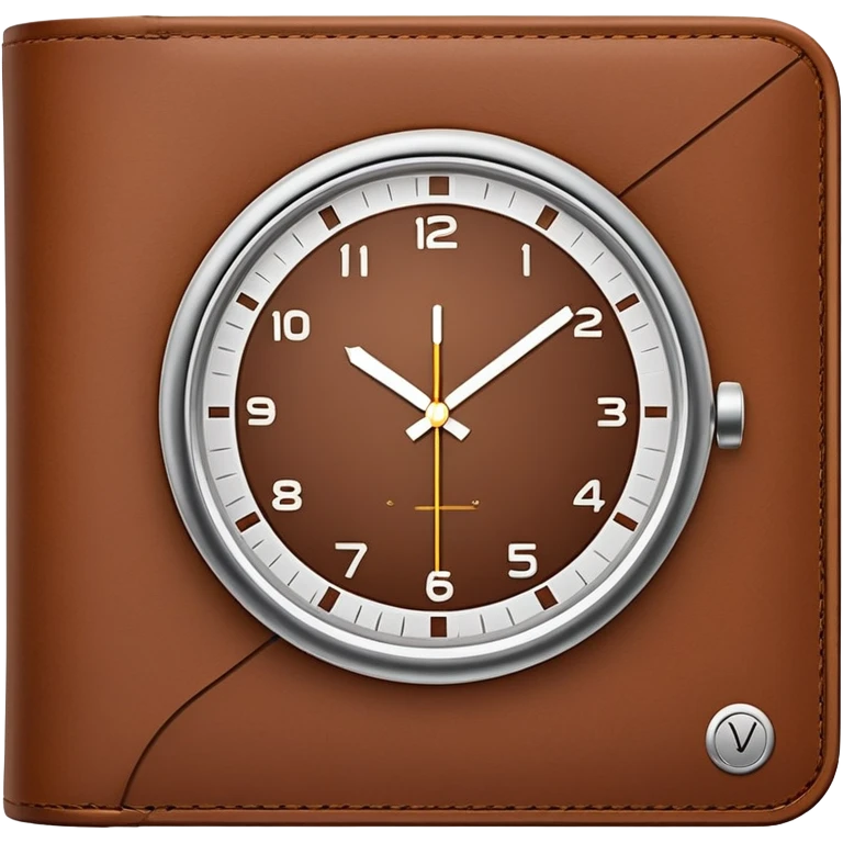 wallet with a speeding clock with motion lines in top right corner, clock hands spinning fast, speed lines around the clock to show fast service emoji