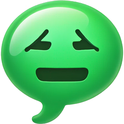 green chat bubble with a smiley face emoji