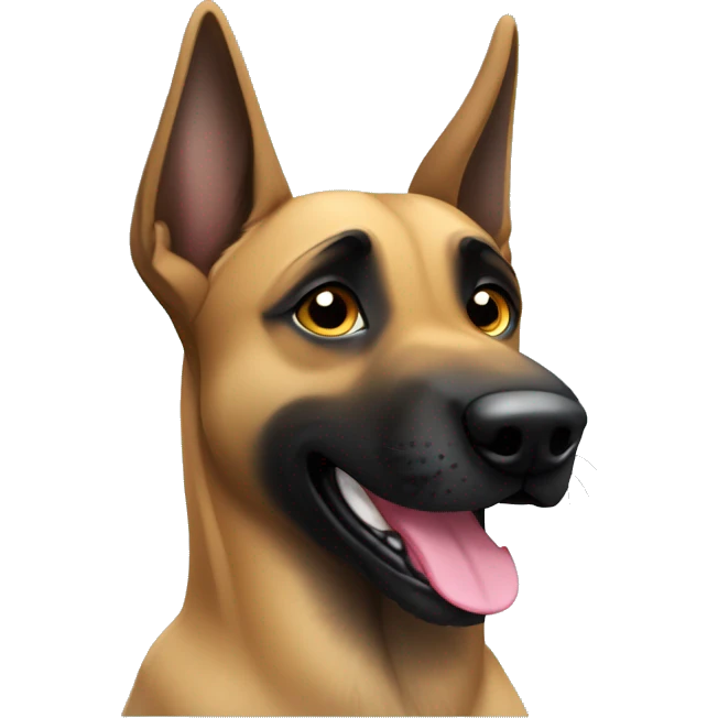 malinois qui prend son bain, sa douche, water emoji