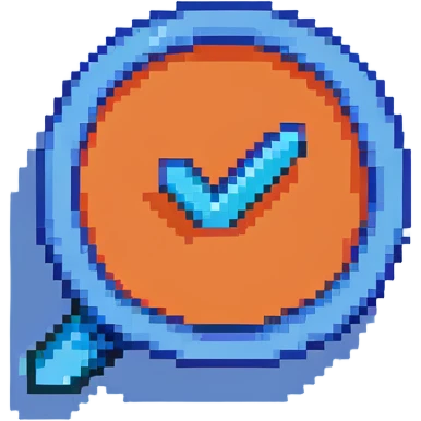 blue checkmark, simple and bold emoji