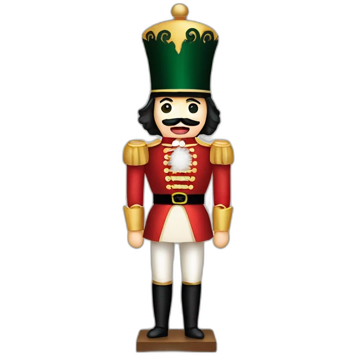 full body nutcracker holding big nut emoji