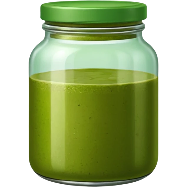 A jar of green curry paste emoji