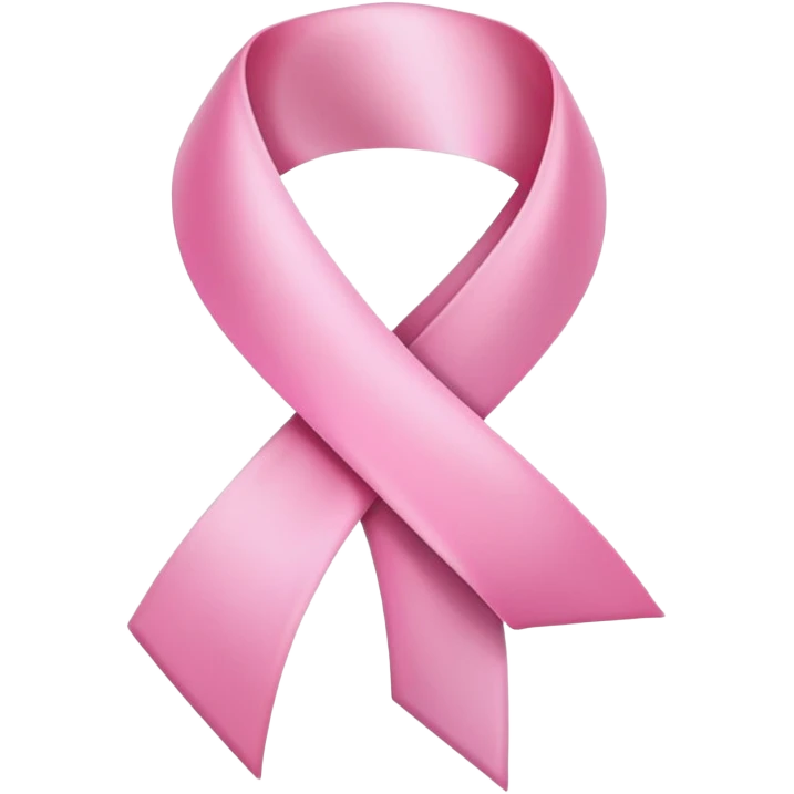 Pink cancer ribbon emoji