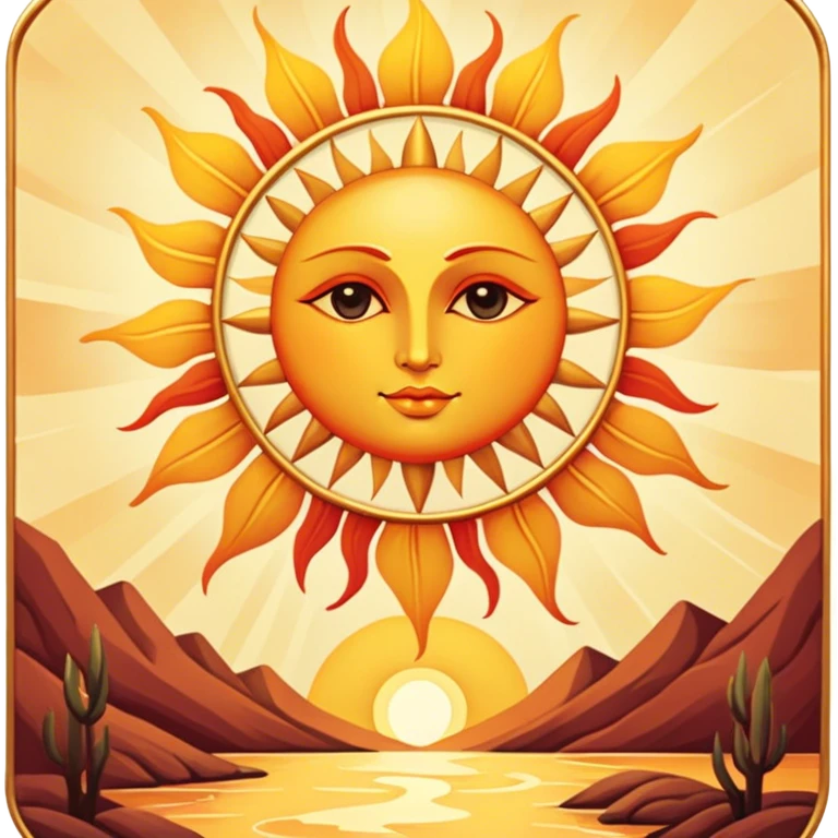 The sun Tarot card emoji
