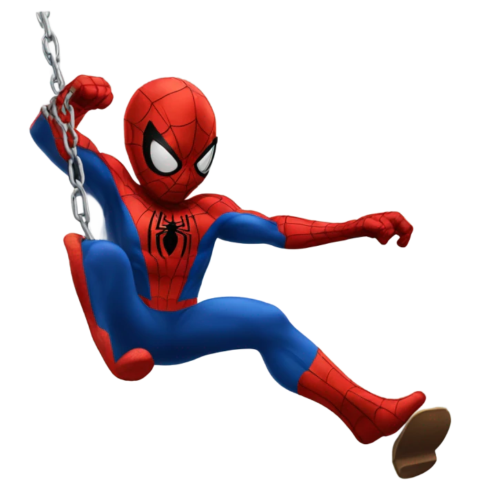 Spiderman swinging emoji