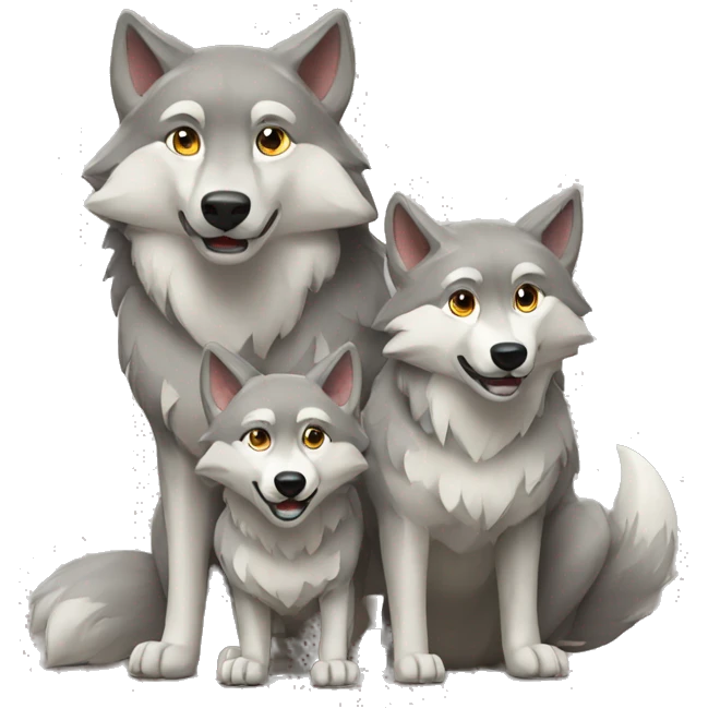wolf family emoji