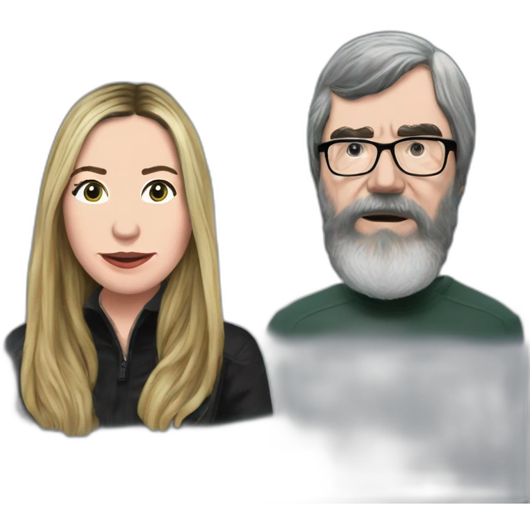Victoria Coren-Mitchell with the Real IRA Gerry Adams balaclava party emoji