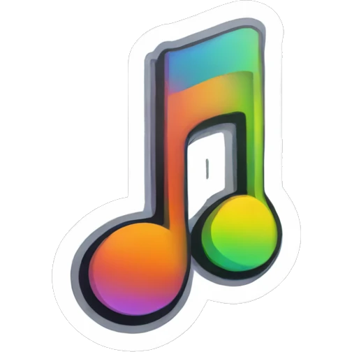rainbow music note sticker emoji