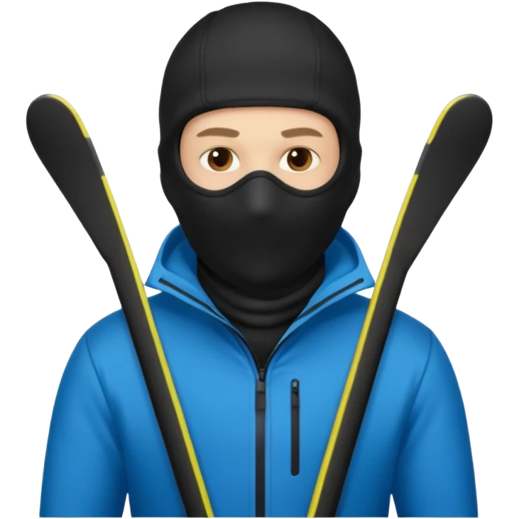 standing man with ski mask emoji