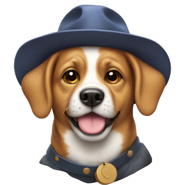 dog with hat emoji