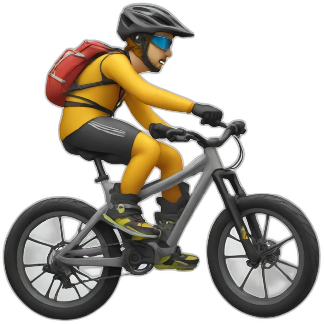 downhill biking emoji