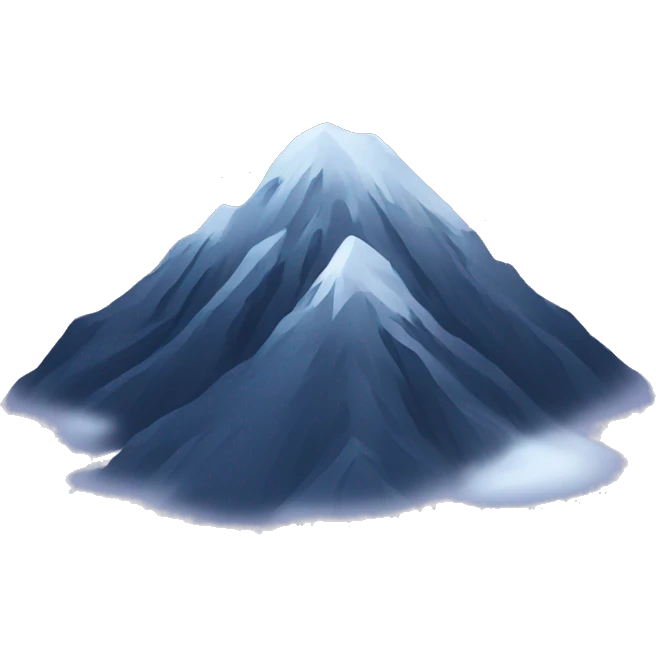 snowy night mountain emoji