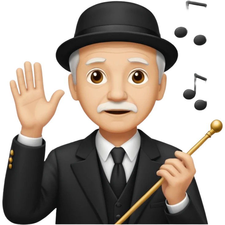 music conductor old man emoji