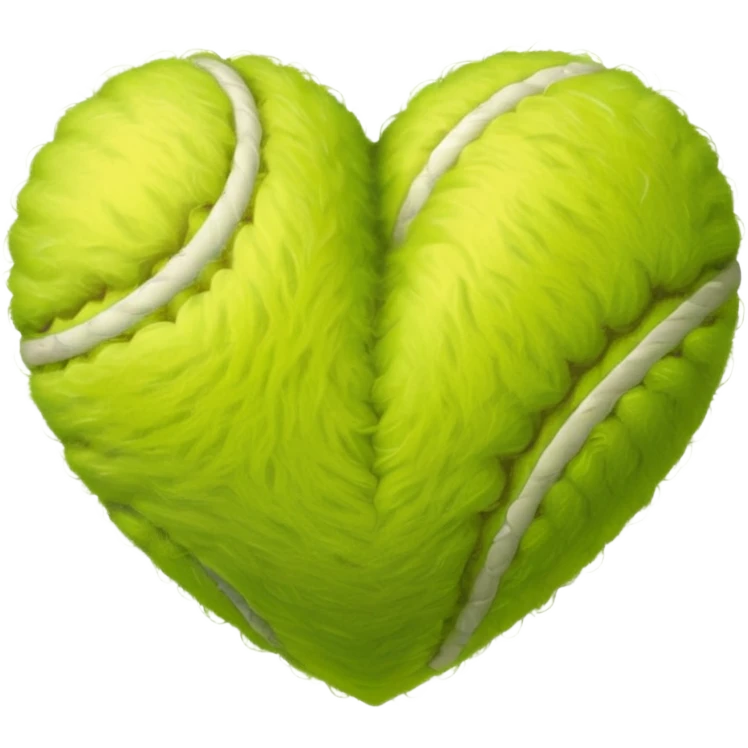 tennis ball heart emoji