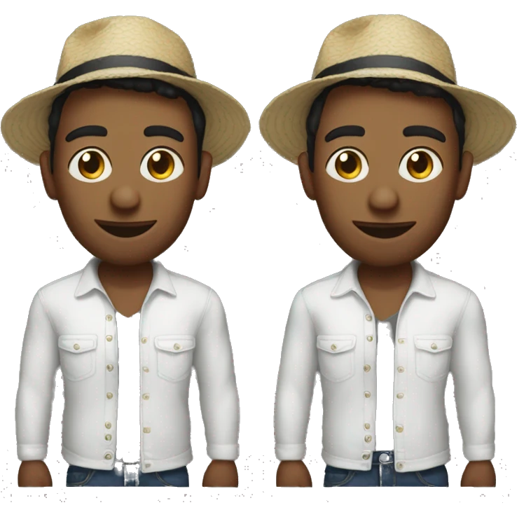 My friend Rene wearing men’s boxers shaped hat emoji