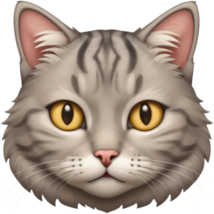 A cat with an unamused look emoji