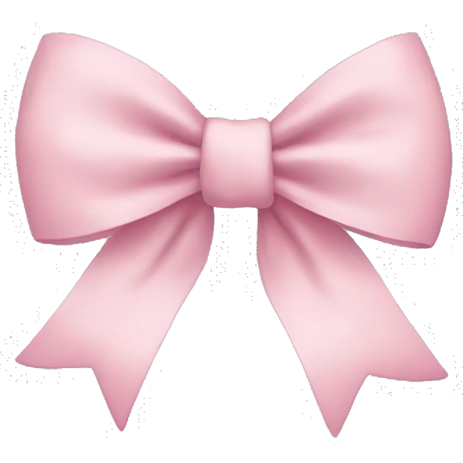 soft pink bow emoji