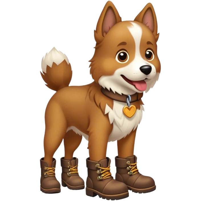 Perro con botas  emoji