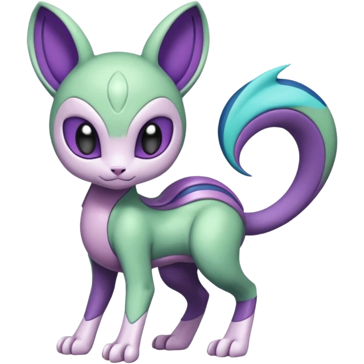 Colorful Exotic Meloetta-Mewtwo-Virizion-Venom-Stitch-Fakémon-creature-hybrid emoji