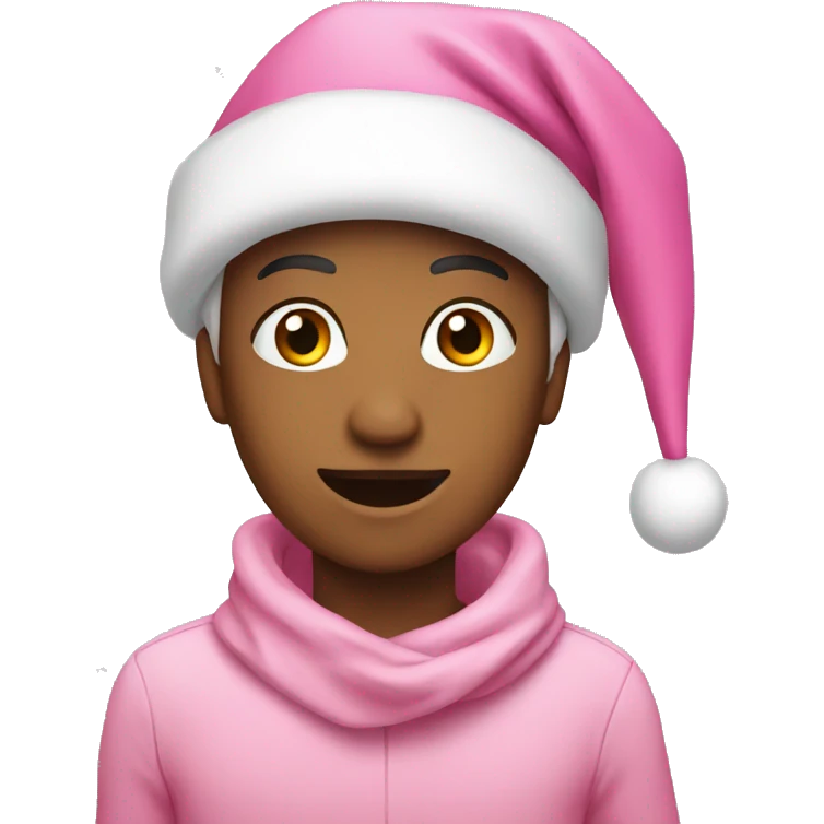Pink Christmas emoji