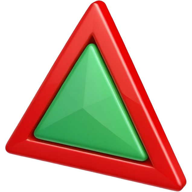 green red triangle up down 3d emoji