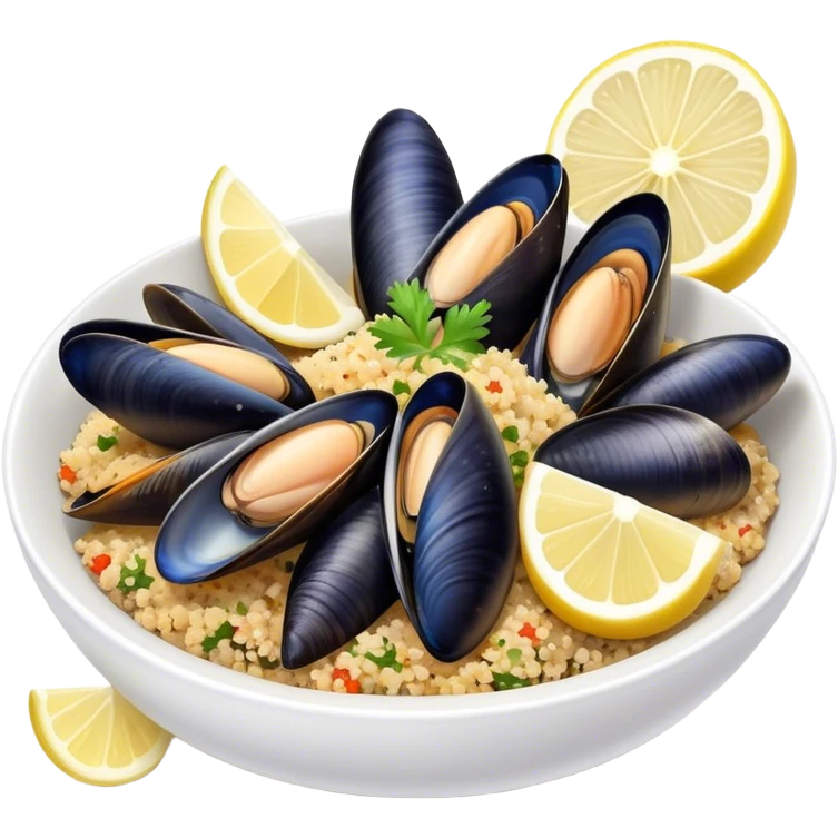 Mussels and quinoa emoji