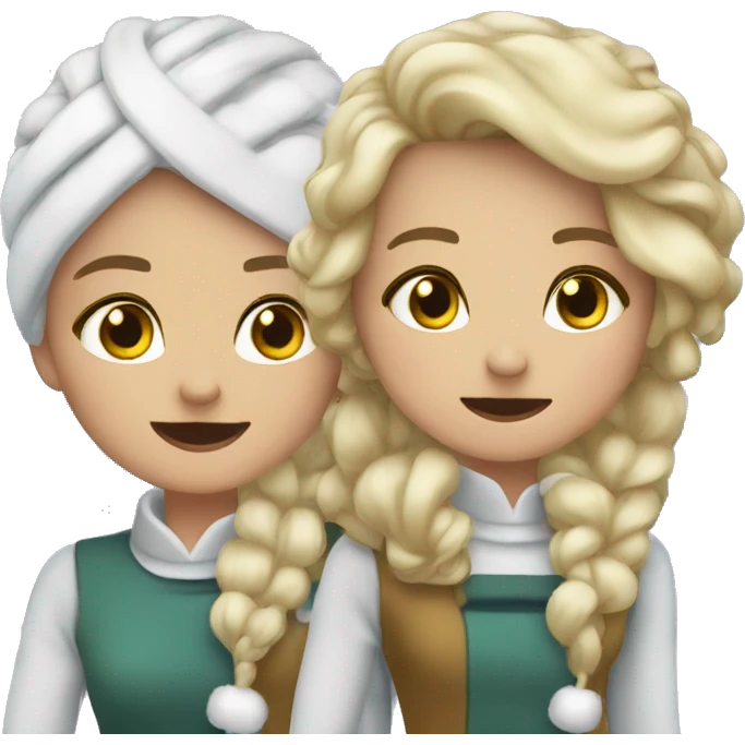 White Christmas sisters scene emoji