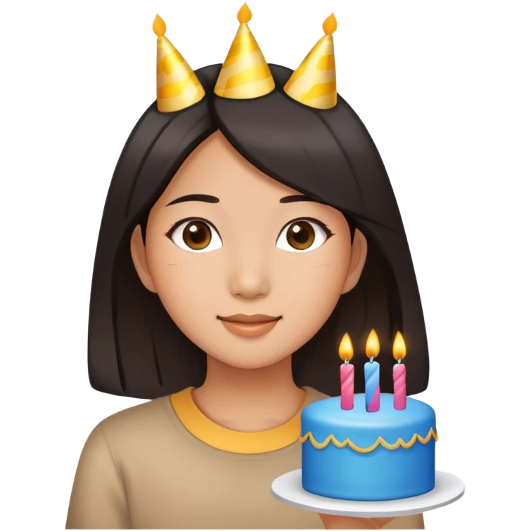 Asian girl  21st birthday  emoji