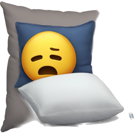 cartoon head buried in pillow emoji