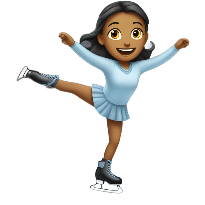 Girl on an ice rink emoji