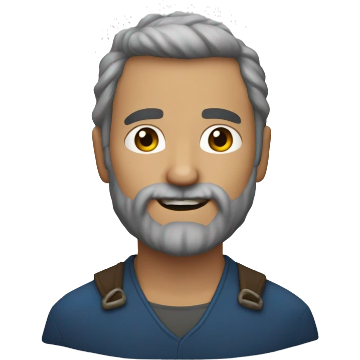 Un barbu chauve armé emoji