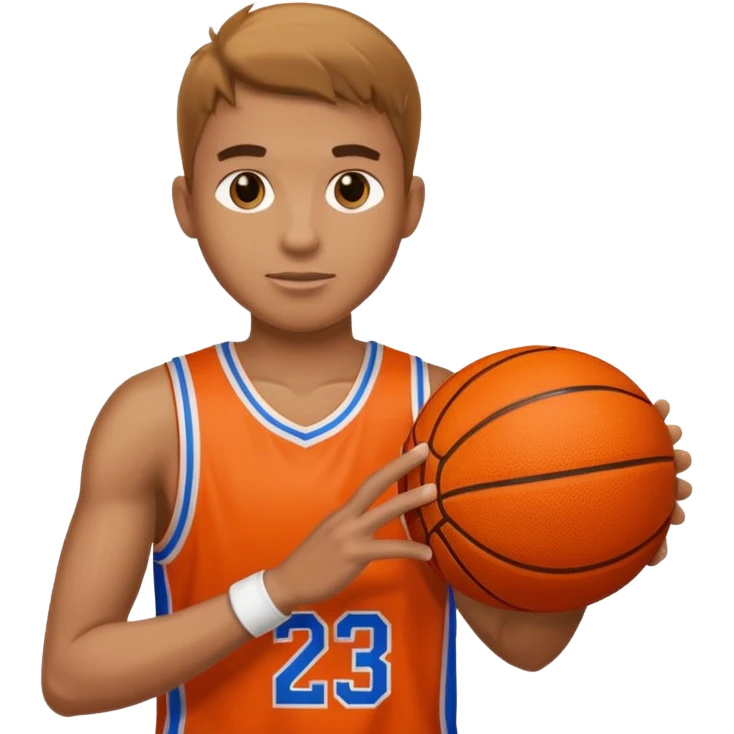Giocatore basket con il pallone emoji