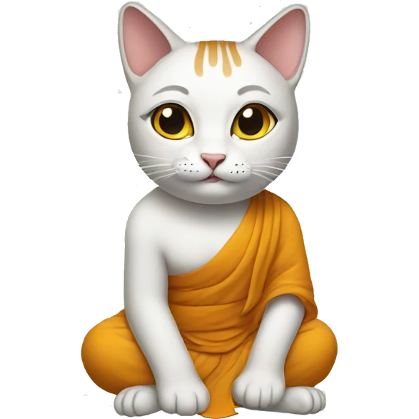 buddhist cat emoji