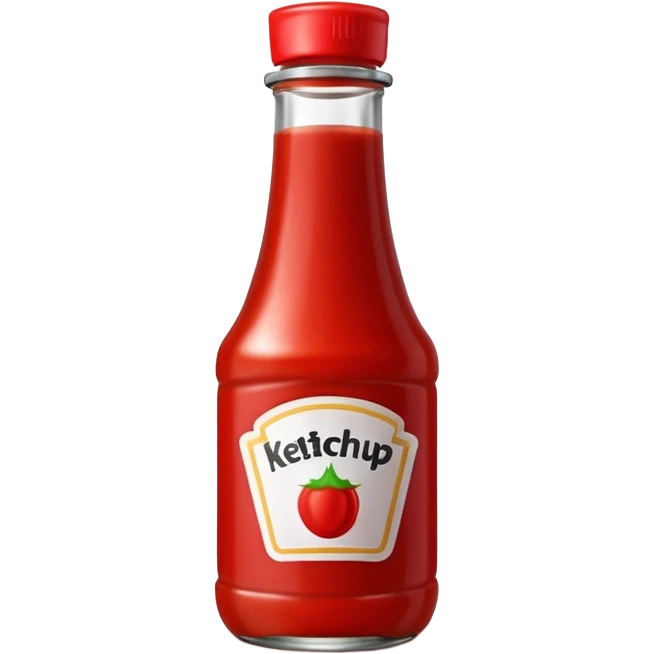 Glass Bottle of ketchup emoji