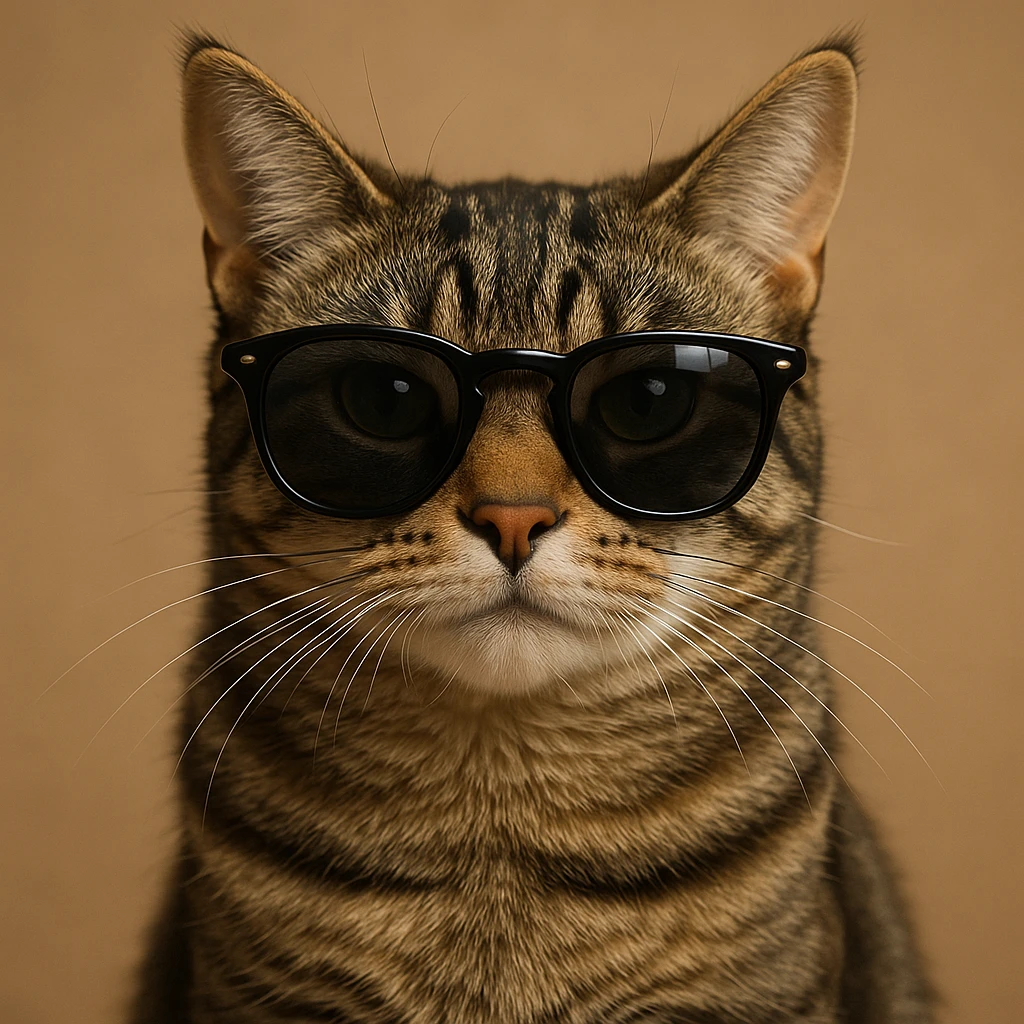 Cat wearing sunglasses emoji