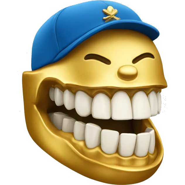 Gold Teeth And cap emoji