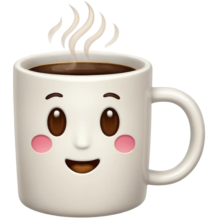 basic white mug in coffee emoji
