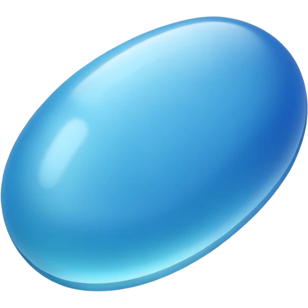 blue jellybean emoji
