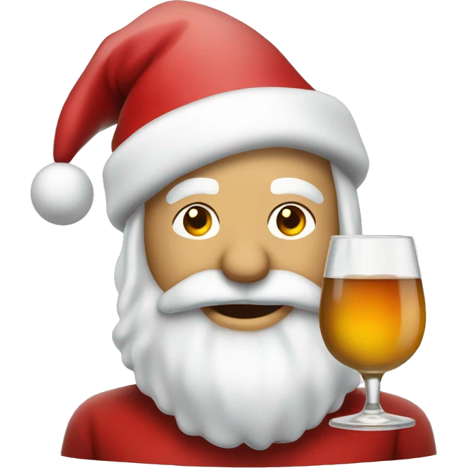 Weihnachtsmann mit whiskeyflassche emoji