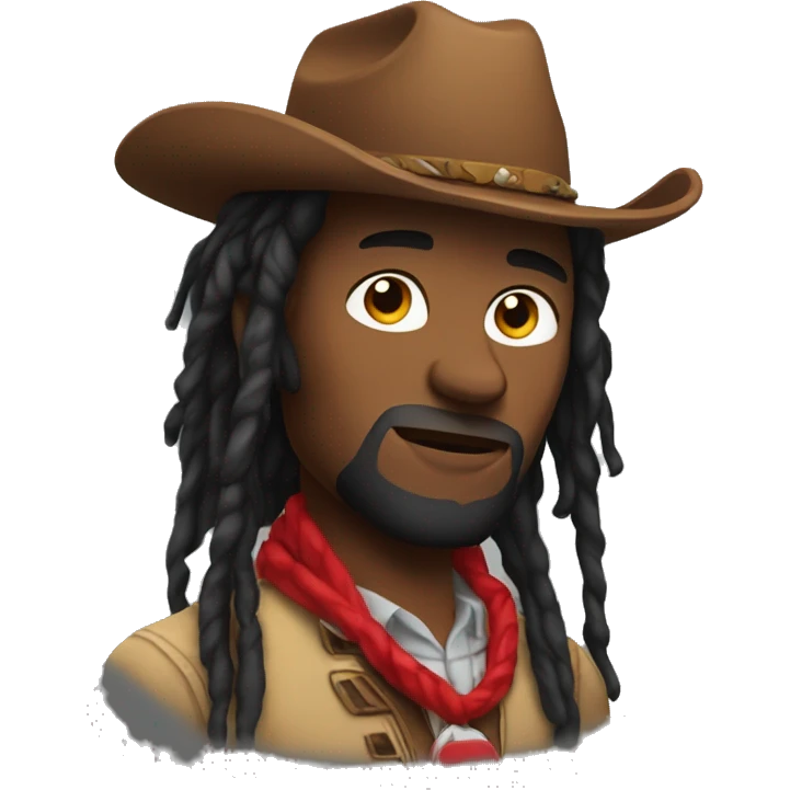 cowboy with red dreadlocs emoji